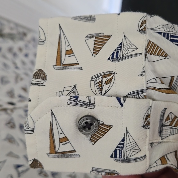 Nautica long sleeve shirt with sailboats - Picture 3 of 9